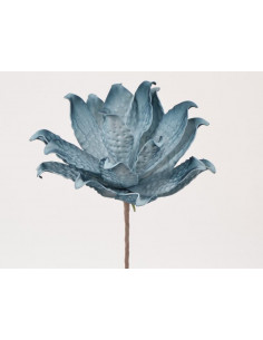 Branche fleur bleue pétrole - Modèle d'exposition