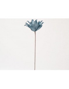 Branche fleur bleue pétrole - Modèle d'exposition