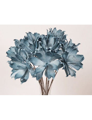 Branche fleur bleue pétrole - Modèle d'exposition