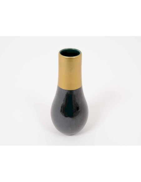 Vase vert/or AZELIE - Modèle d'exposition