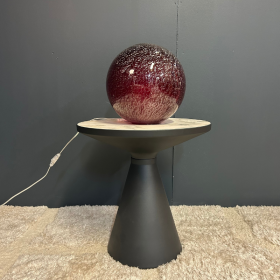 LAMPE VOLCANIQUE BOULE ROUGE