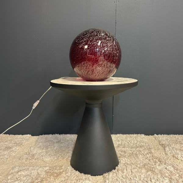 LAMPE VOLCANIQUE BOULE ROUGE