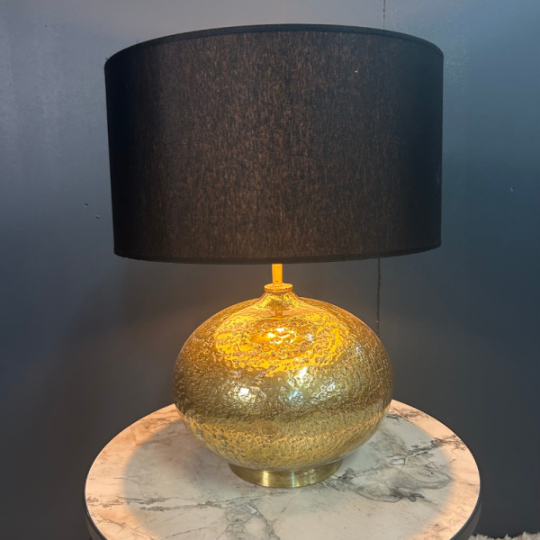LAMPE GOLD & BLACK DRIMMER