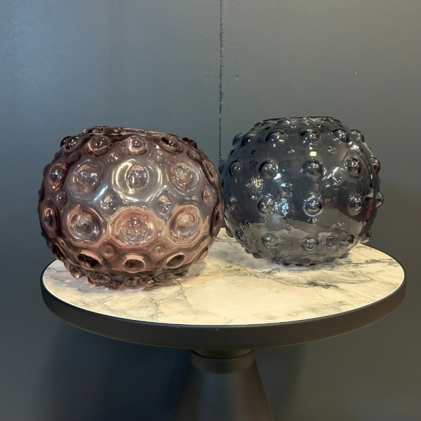 VASE BOULE ROSE - MODÈLE D'EXPOSITION