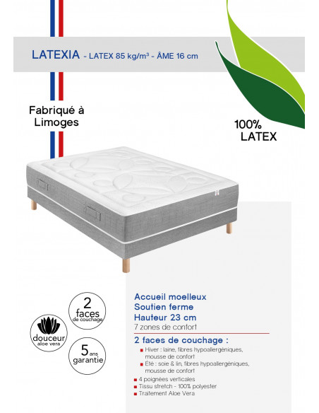 Matelas en Latex LATEXIA 23 cm PLS